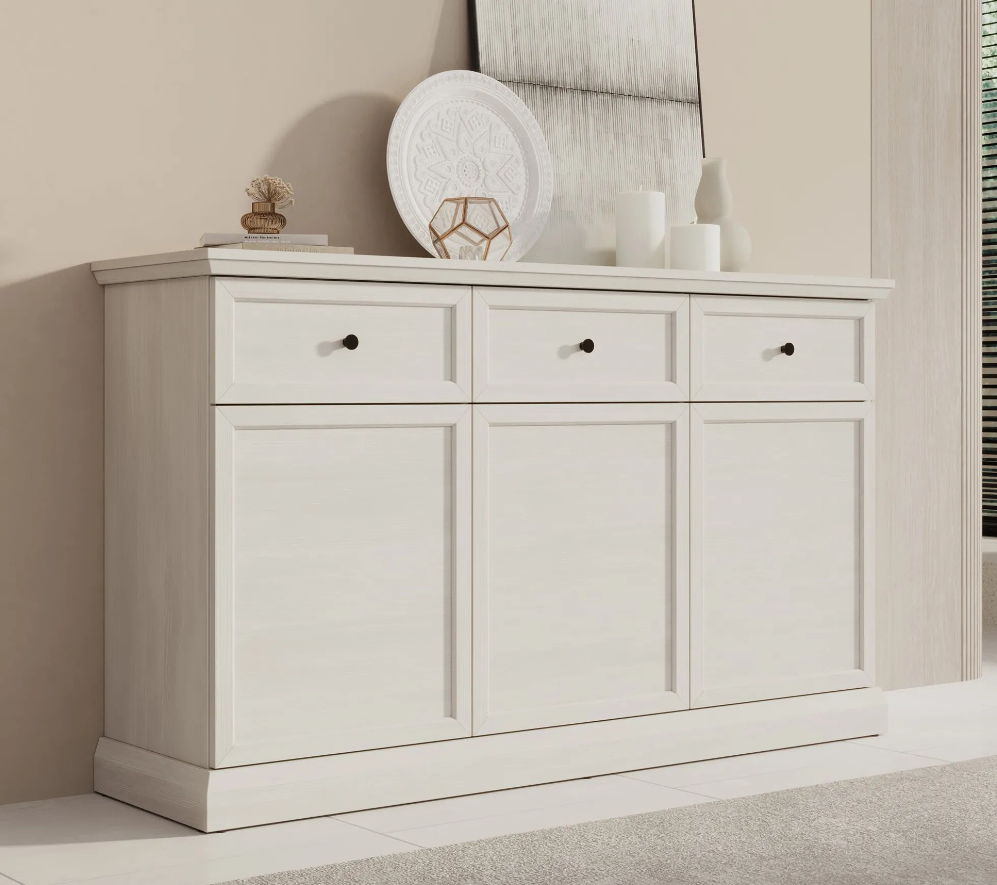 Leroy - Dressoir - Wit - 146x40x86 cm
