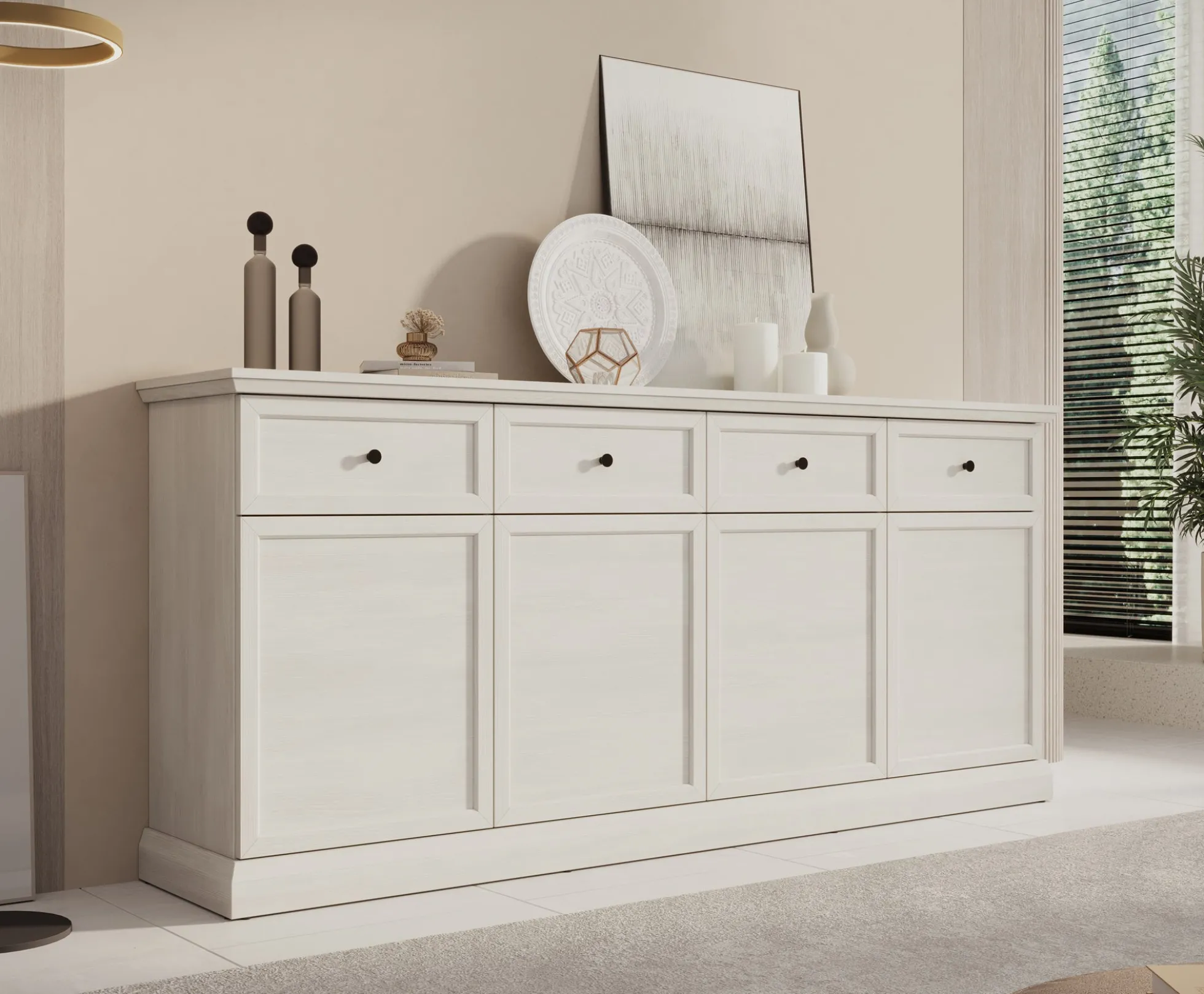 Leroy - Dressoir - Wit - 193x40x86 cm