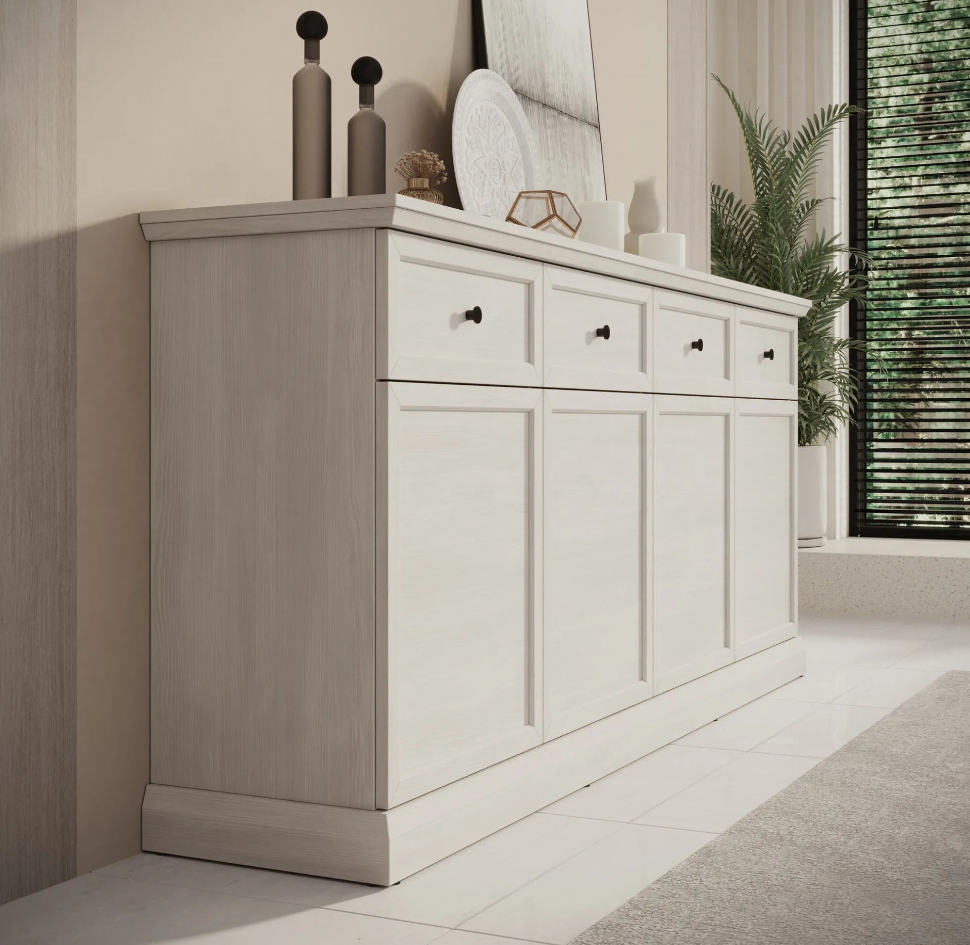Leroy - Dressoir - Wit - 193x40x86 cm