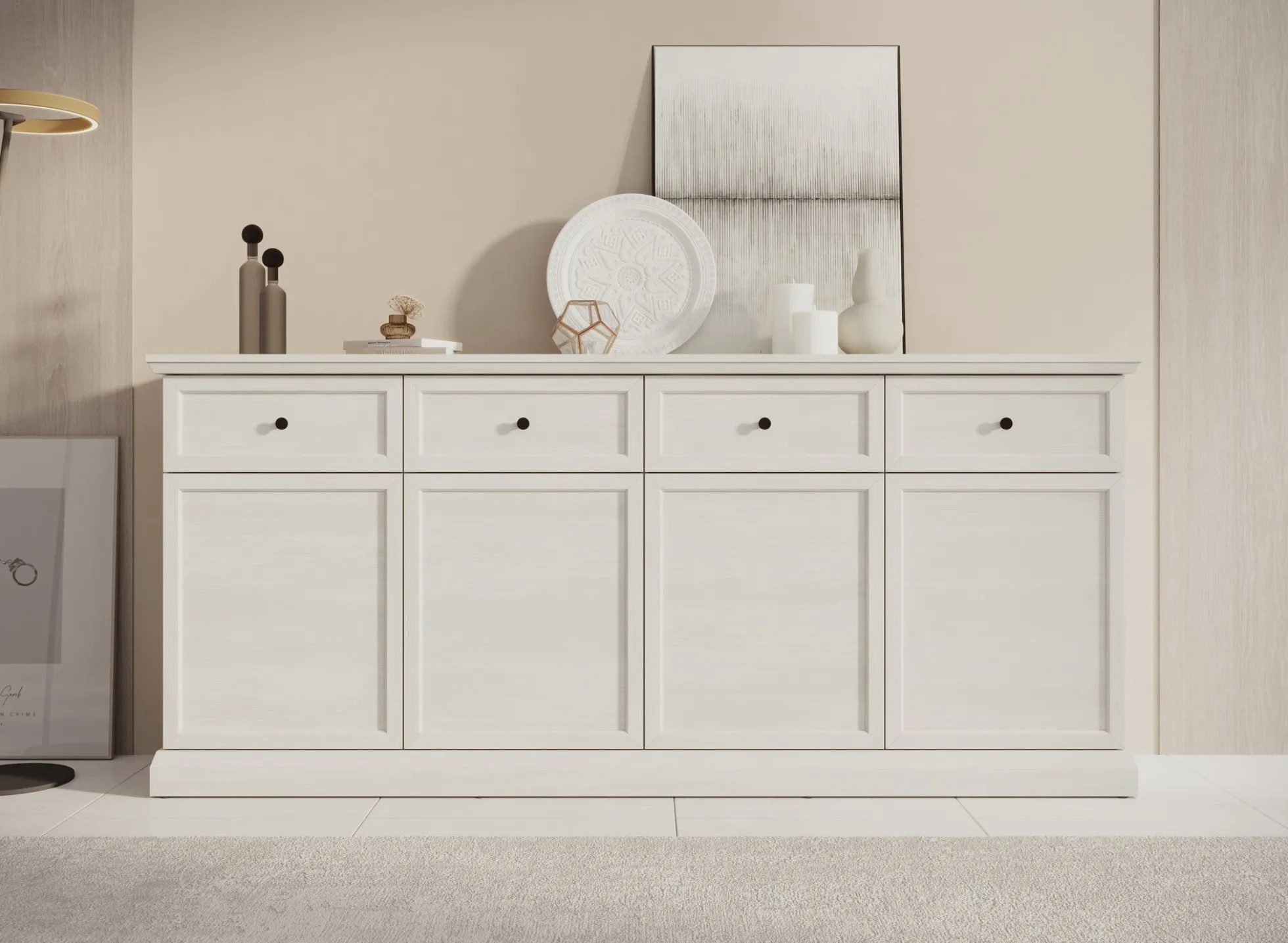 Leroy - Dressoir - Wit - 193x40x86 cm