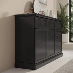 Leroy - Dressoir - Zwart - 146x40x86 cm