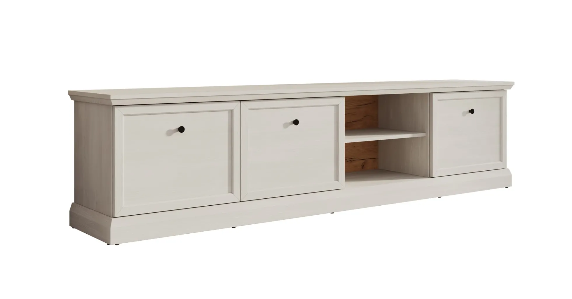 Leroy - TV-Meubel - Wit eiken - 206 cm