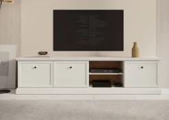 Leroy - TV-Meubel - Wit eiken - 206 cm