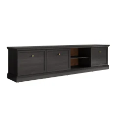 Leroy - TV-Meubel - Zwart eiken - 206x40x51 cm