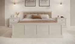 Leroy - Tweepersoonsbed - Wit - 160x200 cm