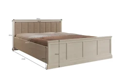 Leroy - Tweepersoonsbed - Wit - 160x200 cm