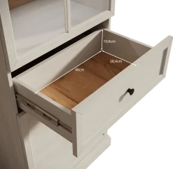 Leroy - Vitrinekast - Wit - 63x41x199 cm