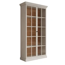 Leroy - Vitrinekast - Wit - 102x41x199 cm
