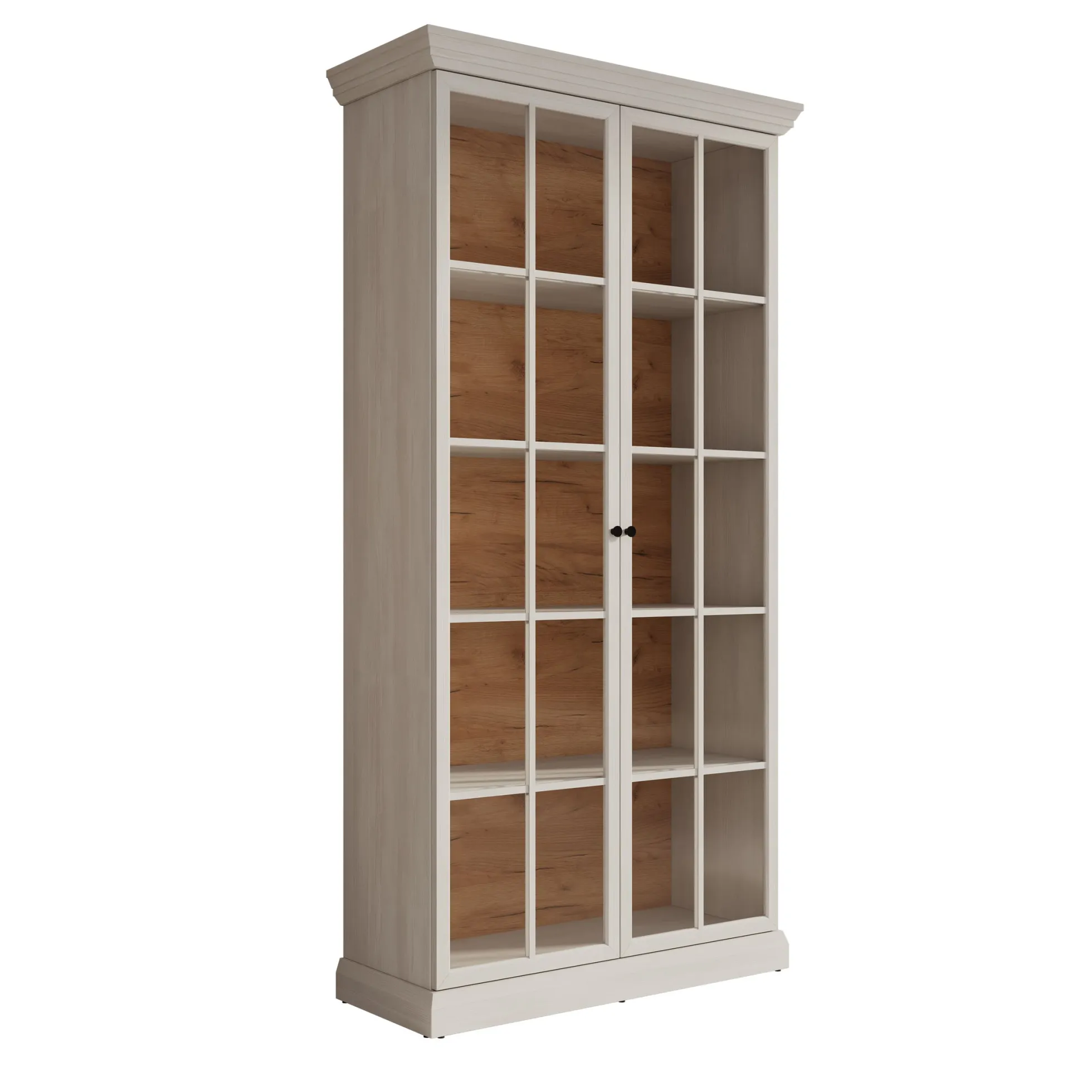 Leroy - Vitrinekast - Wit - 102x41x199 cm