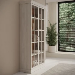Leroy - Vitrinekast - Wit - 102x41x199 cm