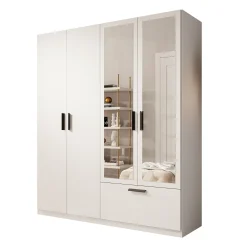 Lillian - Kledingkast met lade - Wit - 180x54x210 cm