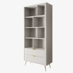 Lima - Boekenkast - Wit - 88x38x194 cm