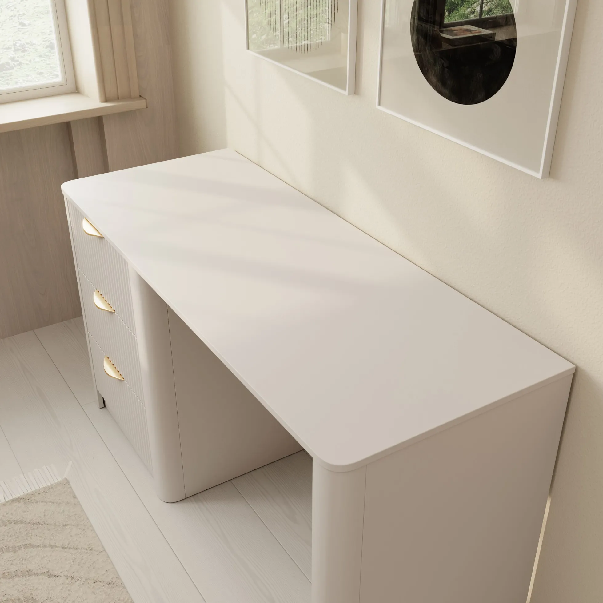 Lima - Bureau - Beige - 140x55x76 cm