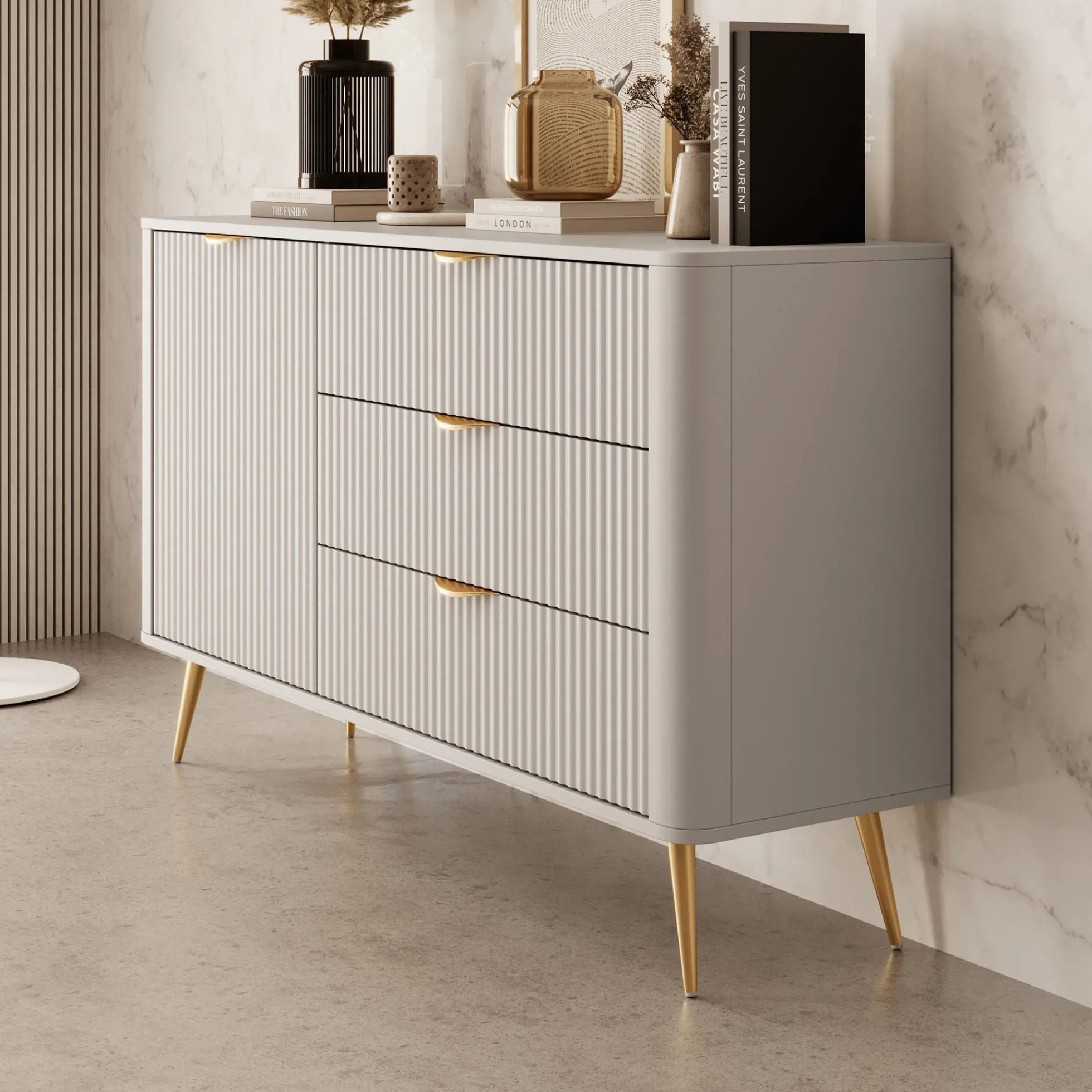 Lima - Dressoir - Beige - 138x38x81 cm