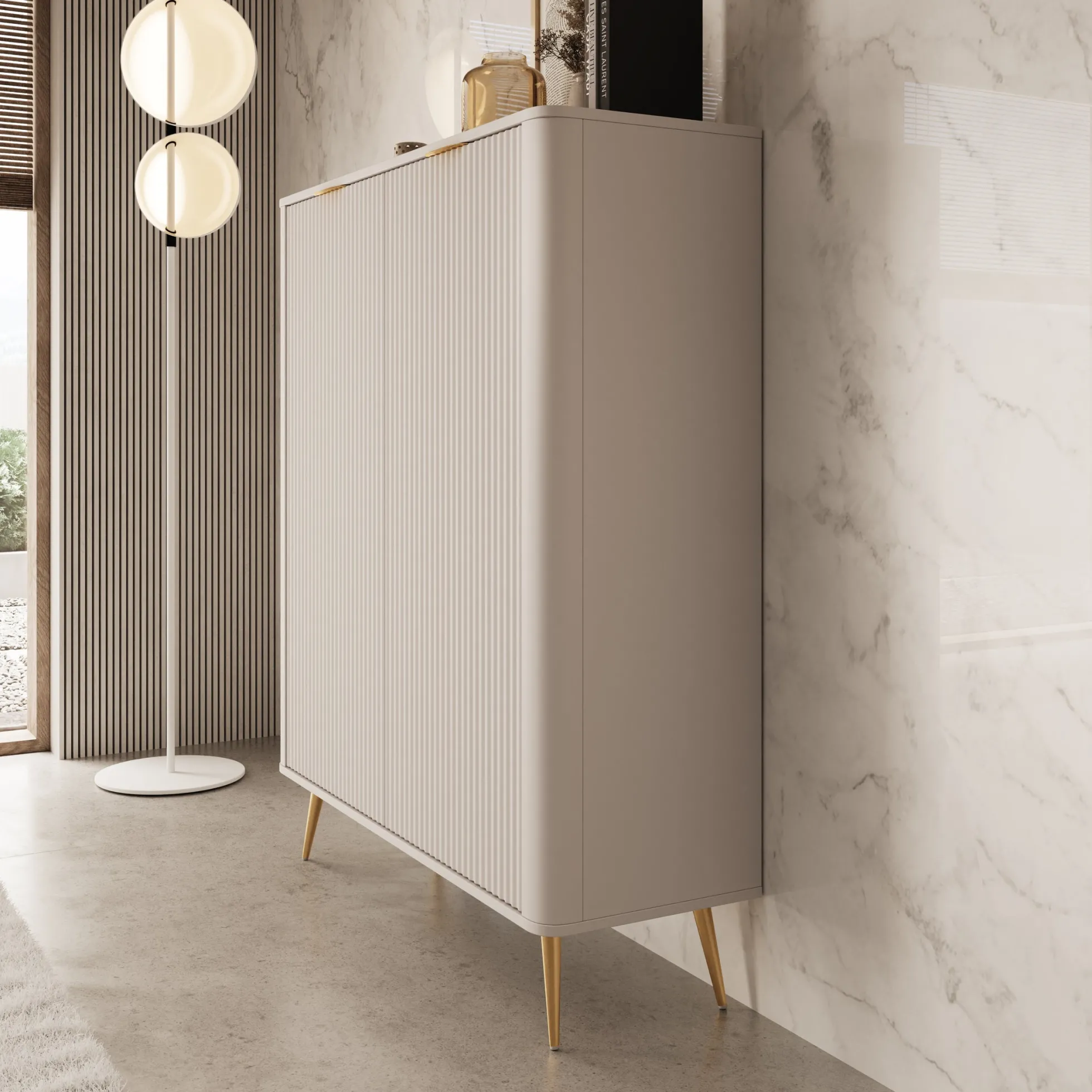 Lima - Dressoir - Beige - 113x38x134 cm