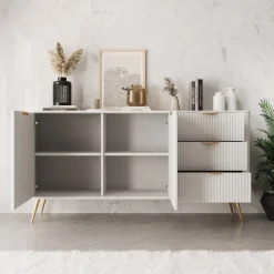 Lima - Dressoir - Wit - 163x38x81 cm