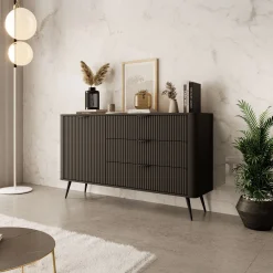 Lima - Dressoir - Zwart - 138x38x81 cm