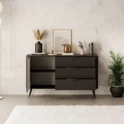 Lima - Dressoir - Zwart - 138x38x81 cm