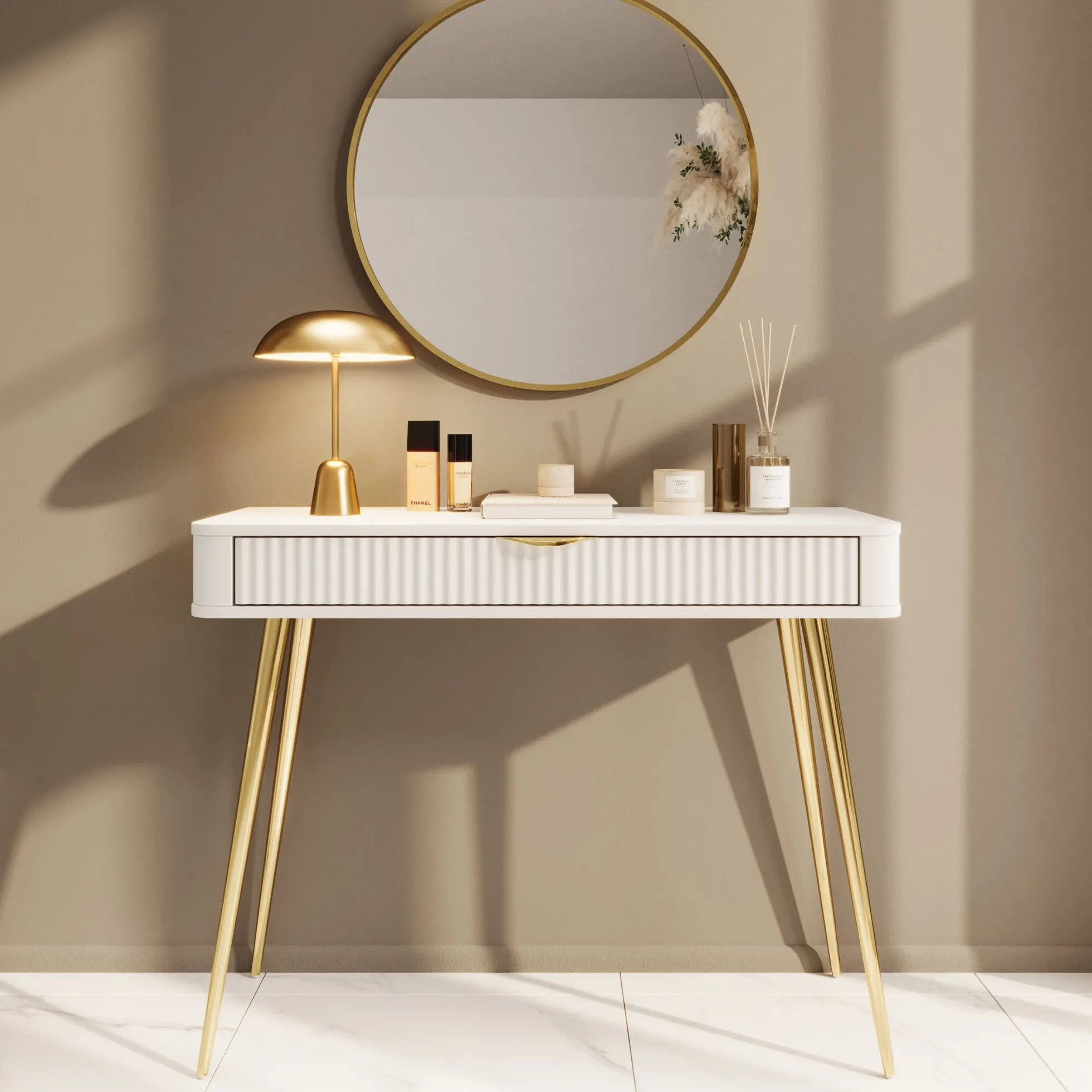 Lima - Kaptafel - Wit - 100x38x78 cm