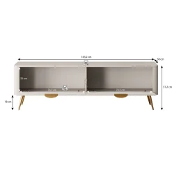 Lima - TV-Meubel - Beige - 163x38x51 cm