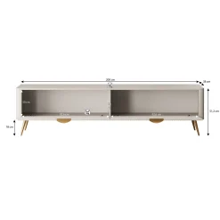 Lima - TV-Meubel - Beige - 200x38x51 cm