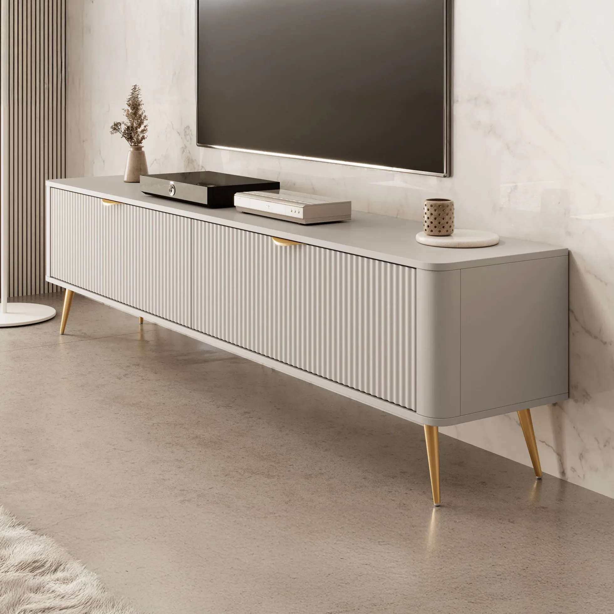 Lima - TV-Meubel - Beige - 200x38x51 cm