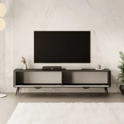 Lima - TV-Meubel - Zwart - 200x38x51 cm