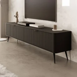 Lima - TV-Meubel - Zwart - 200x38x51 cm