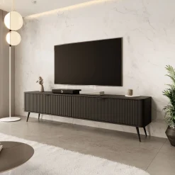 Lima - TV-Meubel - Zwart - 200x38x51 cm
