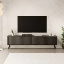 Lima - TV-Meubel - Zwart - 200x38x51 cm