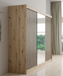 Lisbon 2 - Kledingkast met schuifdeuren - Eiken - 250x62x200 cm
