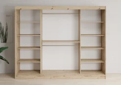 Lisbon 2 - Kledingkast met schuifdeuren - Eiken - 250x62x200 cm