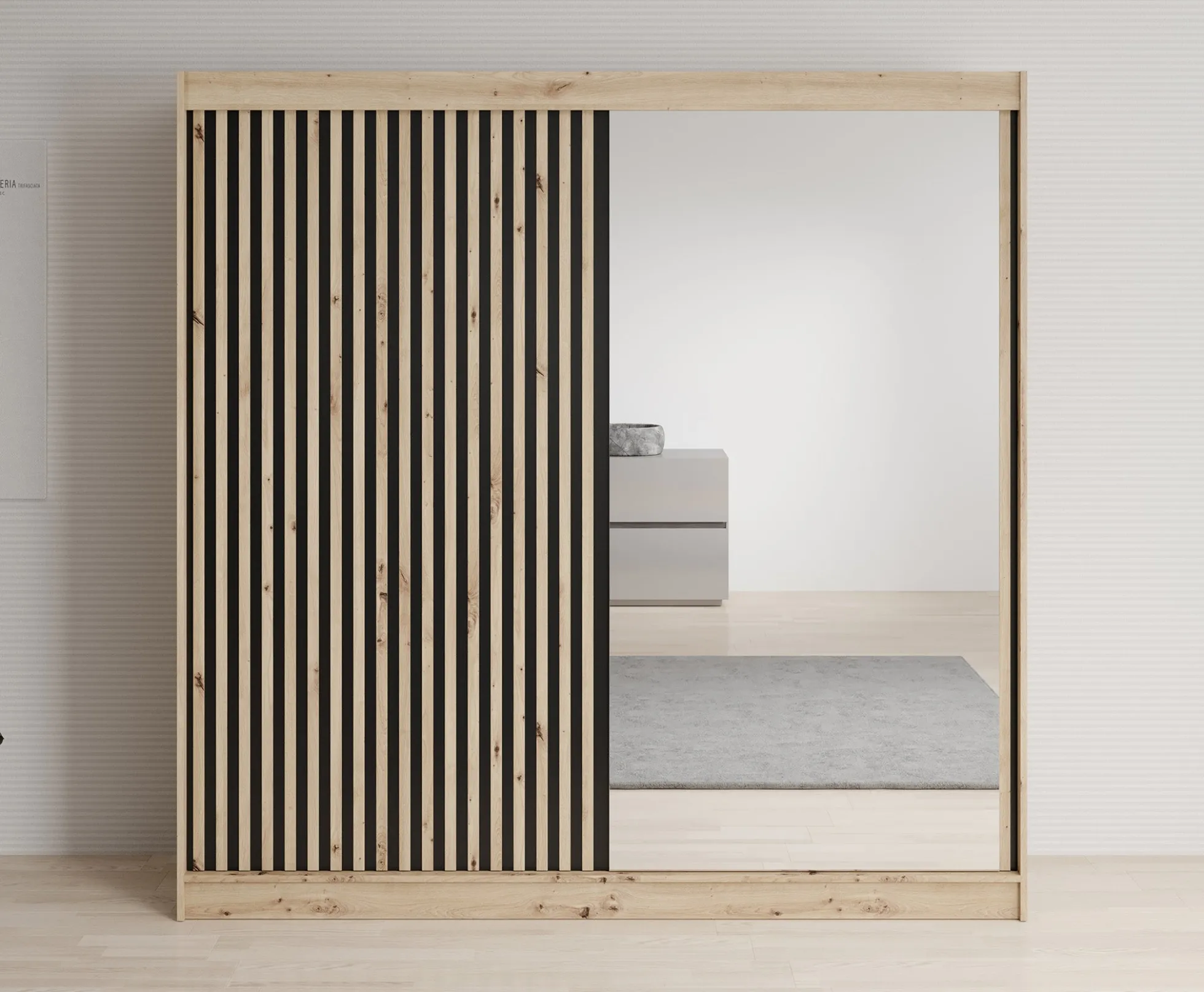 Lisbon 2 - Kledingkast met schuifdeuren - Eiken - 200x62x200 cm