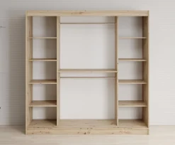 Lisbon 2 - Kledingkast met schuifdeuren - Eiken - 200x62x200 cm