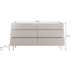 Livako - Ladekast - Beige - 153x38x82 cm