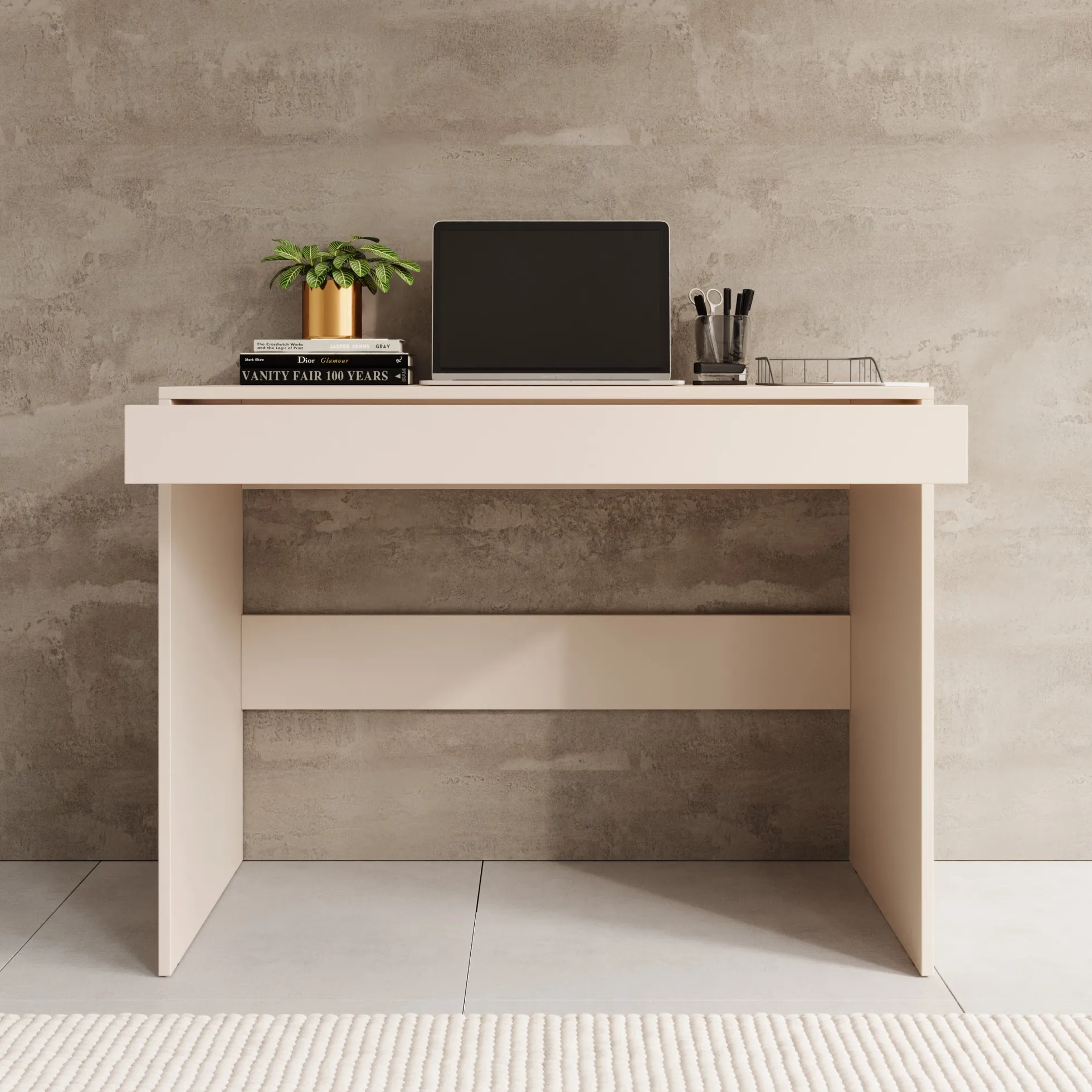 Lombok - Bureau - Beige - 100x50x76 cm