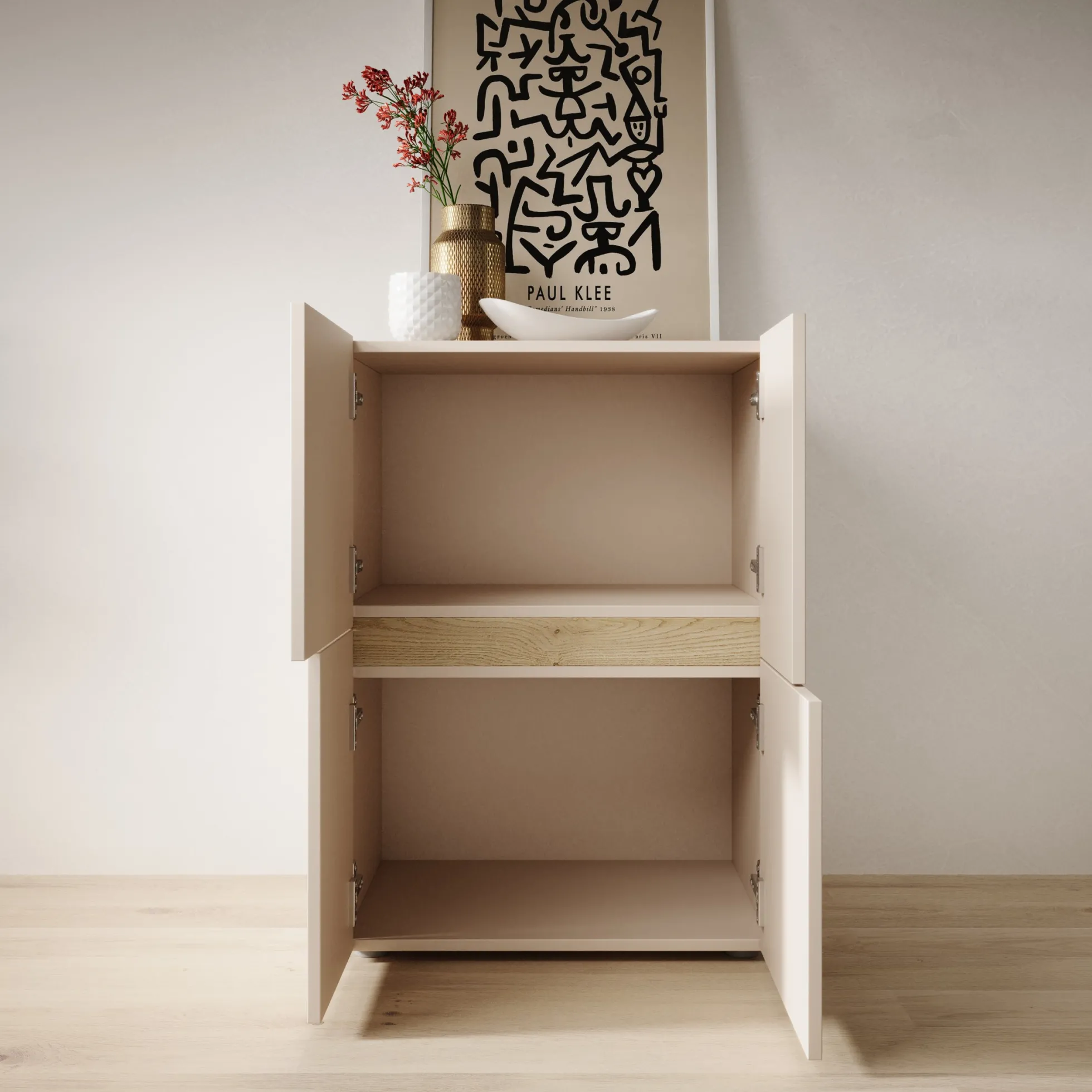 Lombok - Dressoir - Beige - 60x42x84 cm