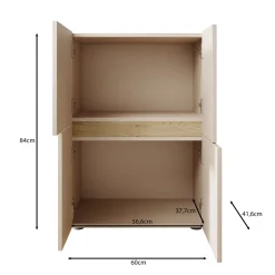 Lombok - Dressoir - Beige - 60x42x84 cm