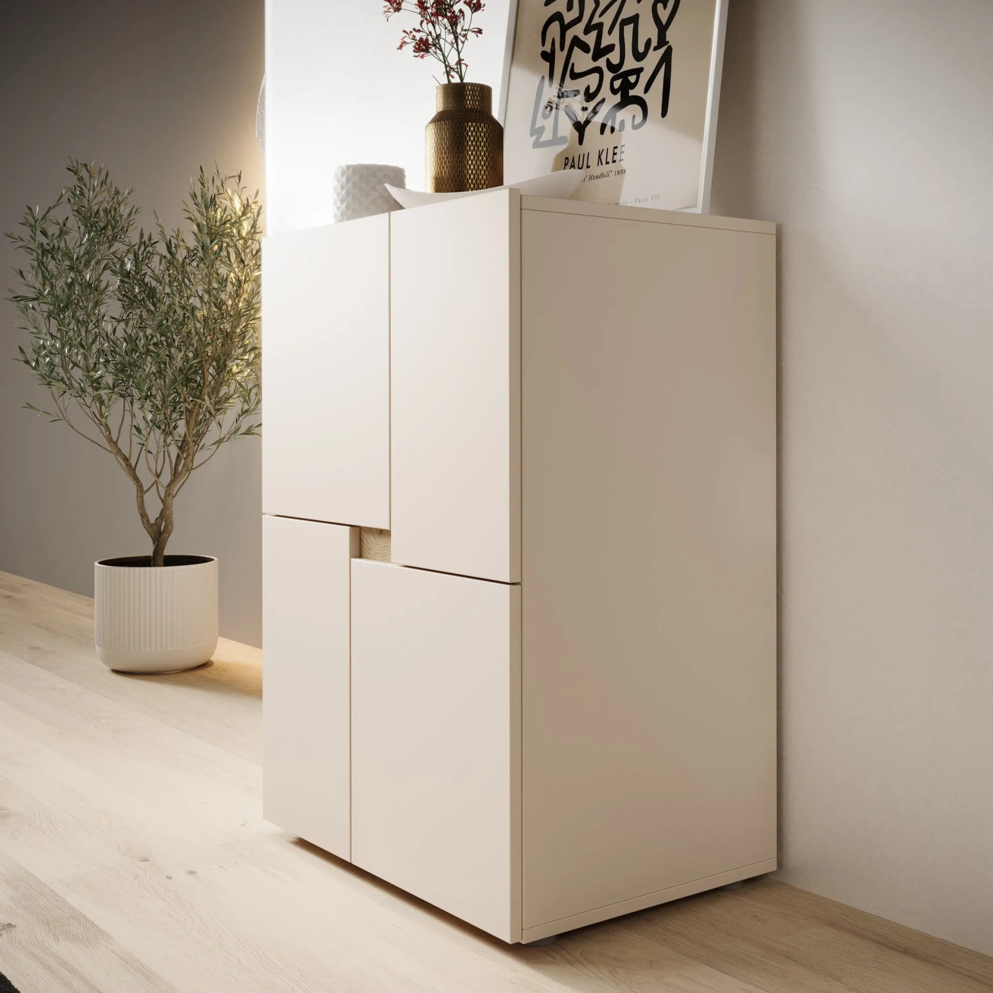 Lombok - Dressoir - Beige - 60x42x84 cm