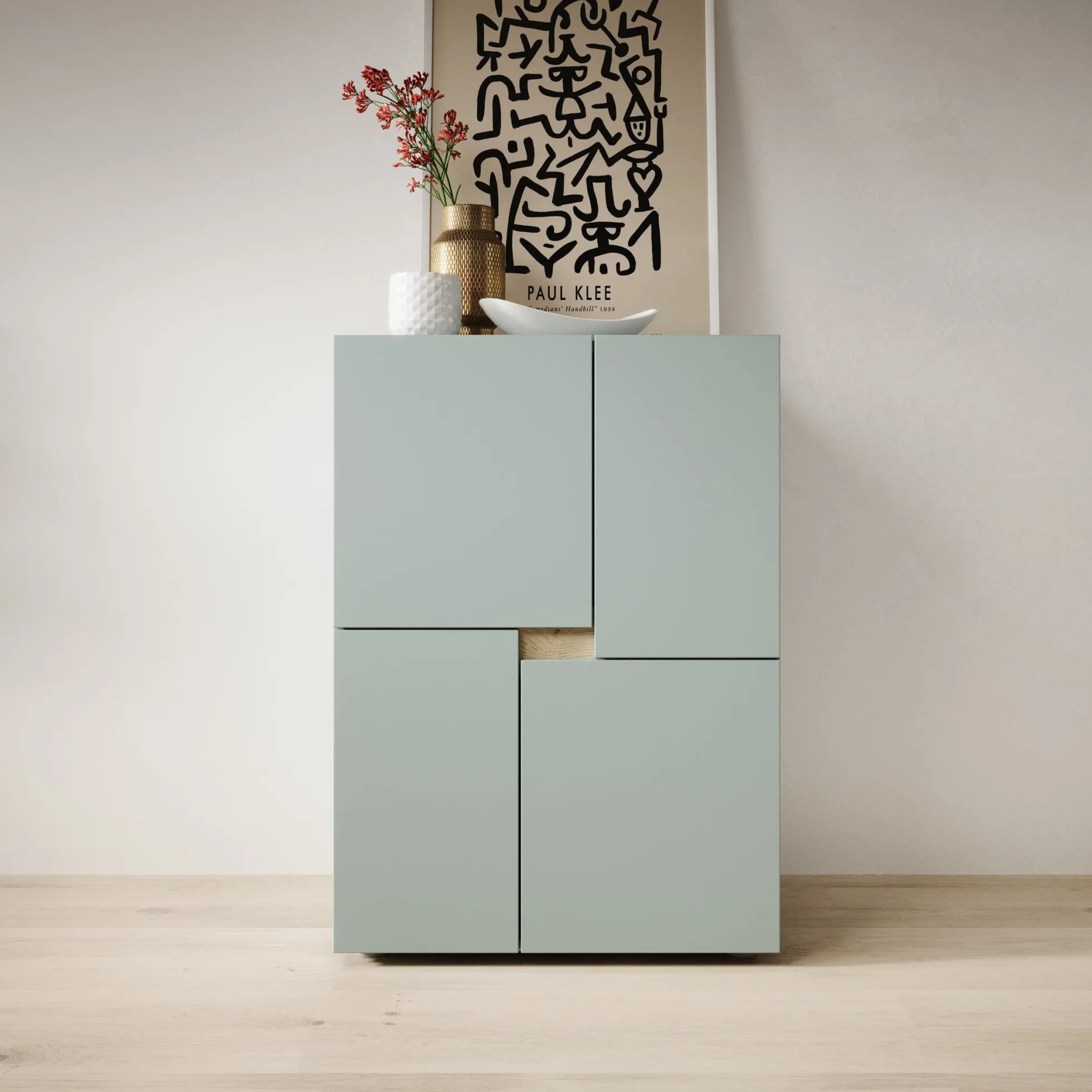Lombok - Dressoir - Groen - 60x42x84 cm