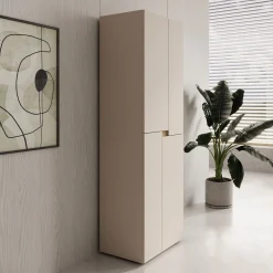 Lombok - Kledingkast met 4 deuren - Beige - 60x42x184 cm