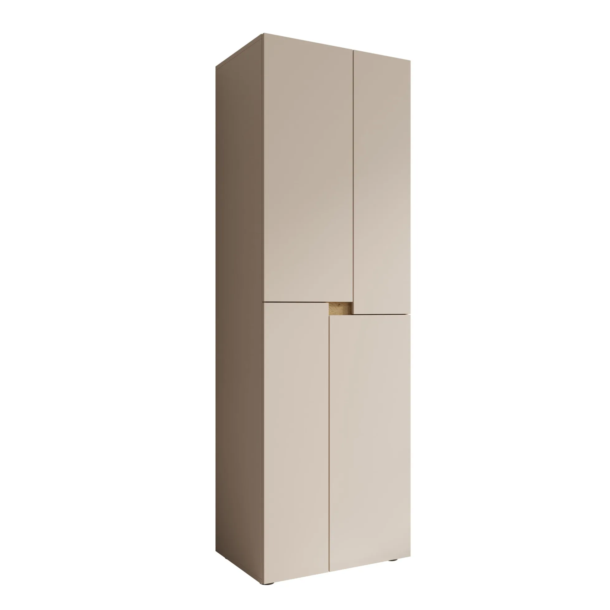 Lombok - Kledingkast met 4 deuren - Beige - 60x42x184 cm