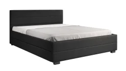 Loox - Tweepersoonsbed met 4 lades - Stof zwart - 160x200 cm