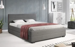 Loox - Tweepersoonsbed met 4 lades - Stof grijs - 160x200 cm