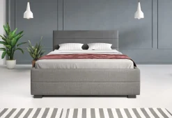 Loox - Tweepersoonsbed met 4 lades - Stof grijs - 140x200 cm