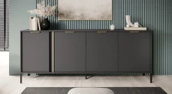 Loren - Dressoir - Antraciet - 203x40x81 cm