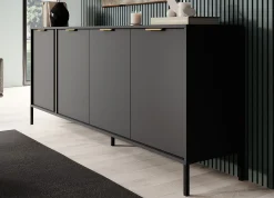 Loren - Dressoir - Antraciet - 203x40x81 cm