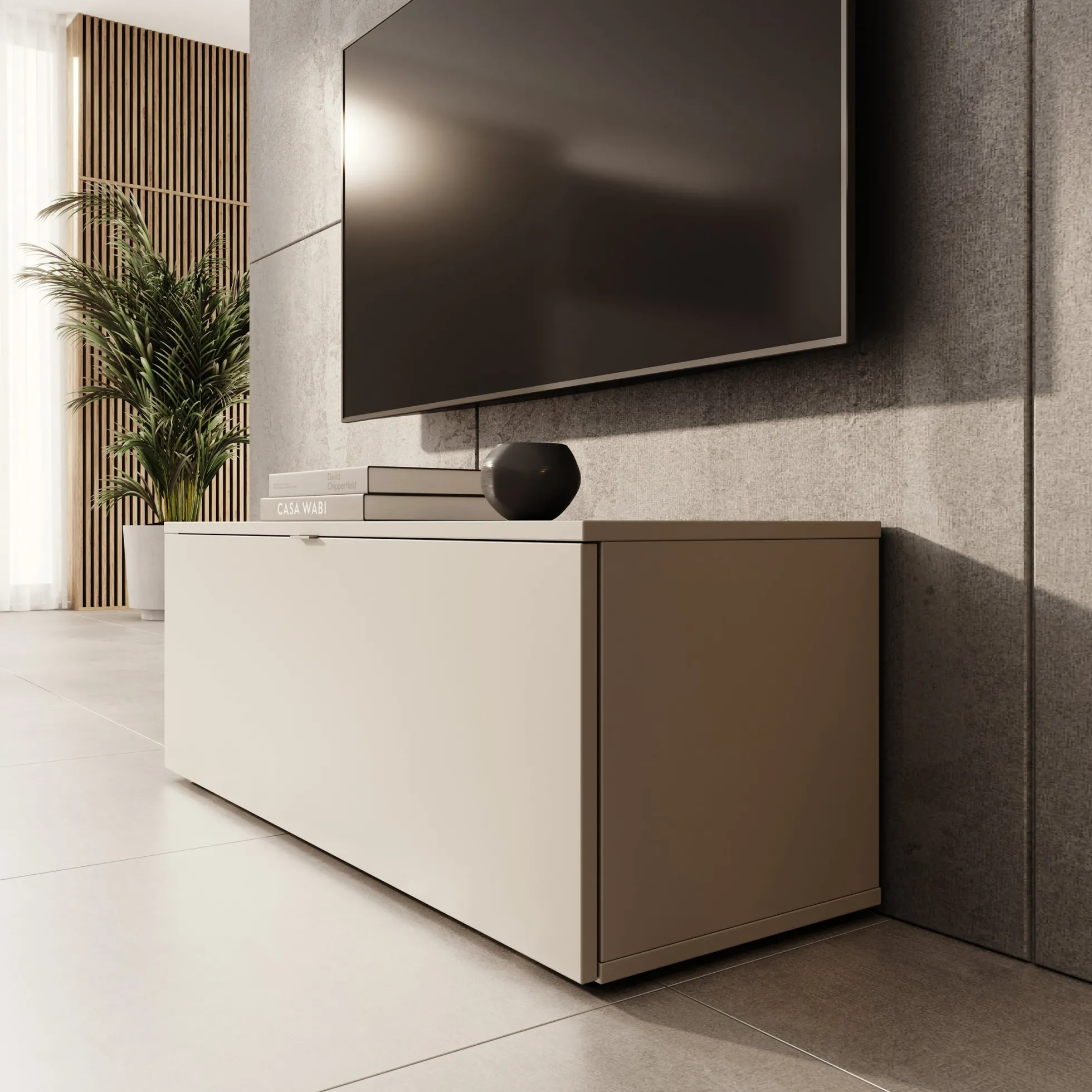 Lornes - TV-Meubel - Beige - 100x35x38 cm