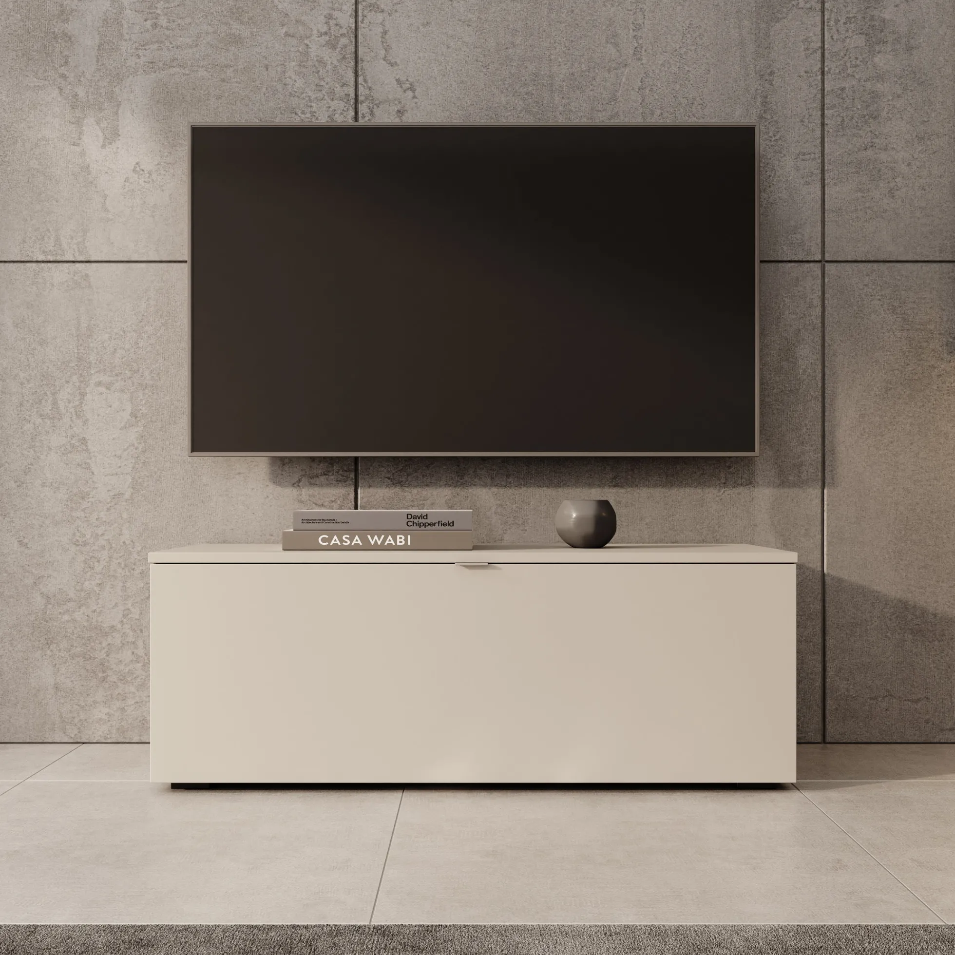 Lornes - TV-Meubel - Beige - 100x35x38 cm
