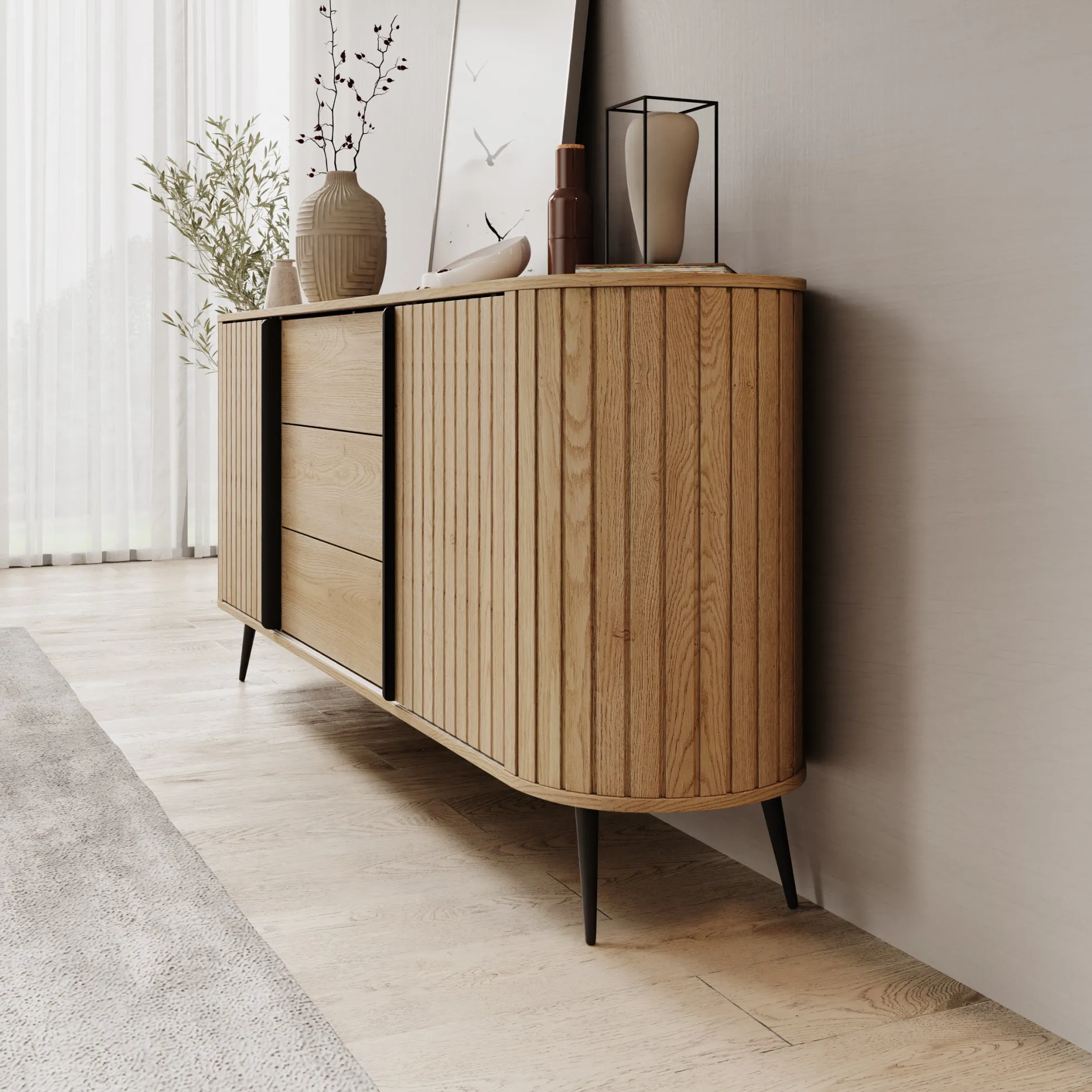 Loro - Dressoir - Eikenpatroon - 196x40x82 cm